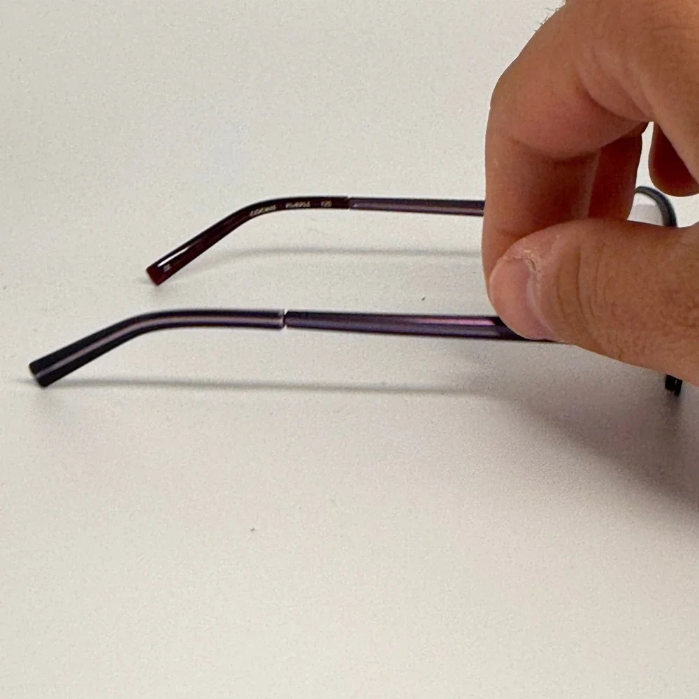 Converse Cookie Purple Rectangular Eyeglass Frames 46-15-125 Metal Glasses